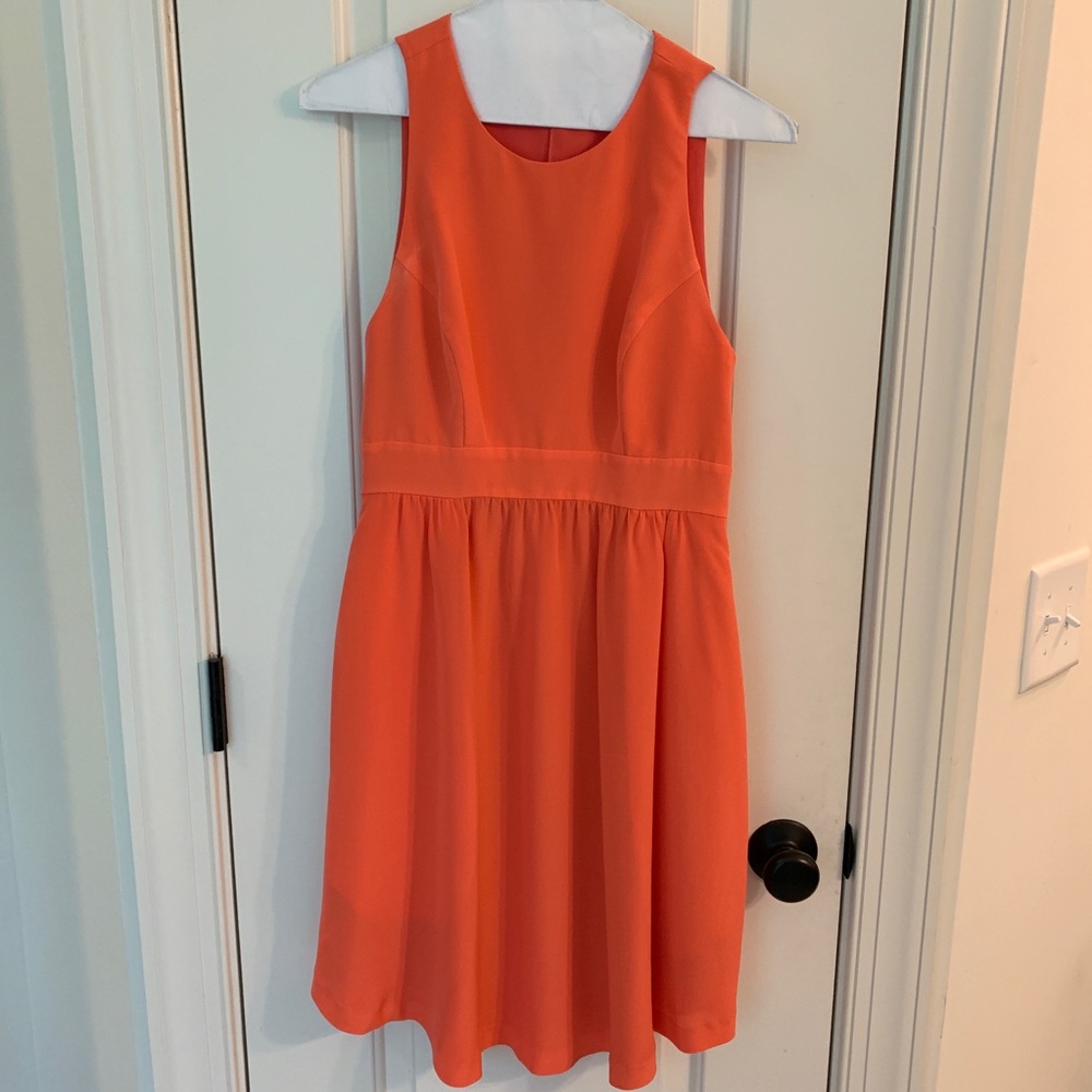 Annie Griffin Cailan Coral Silk Dress